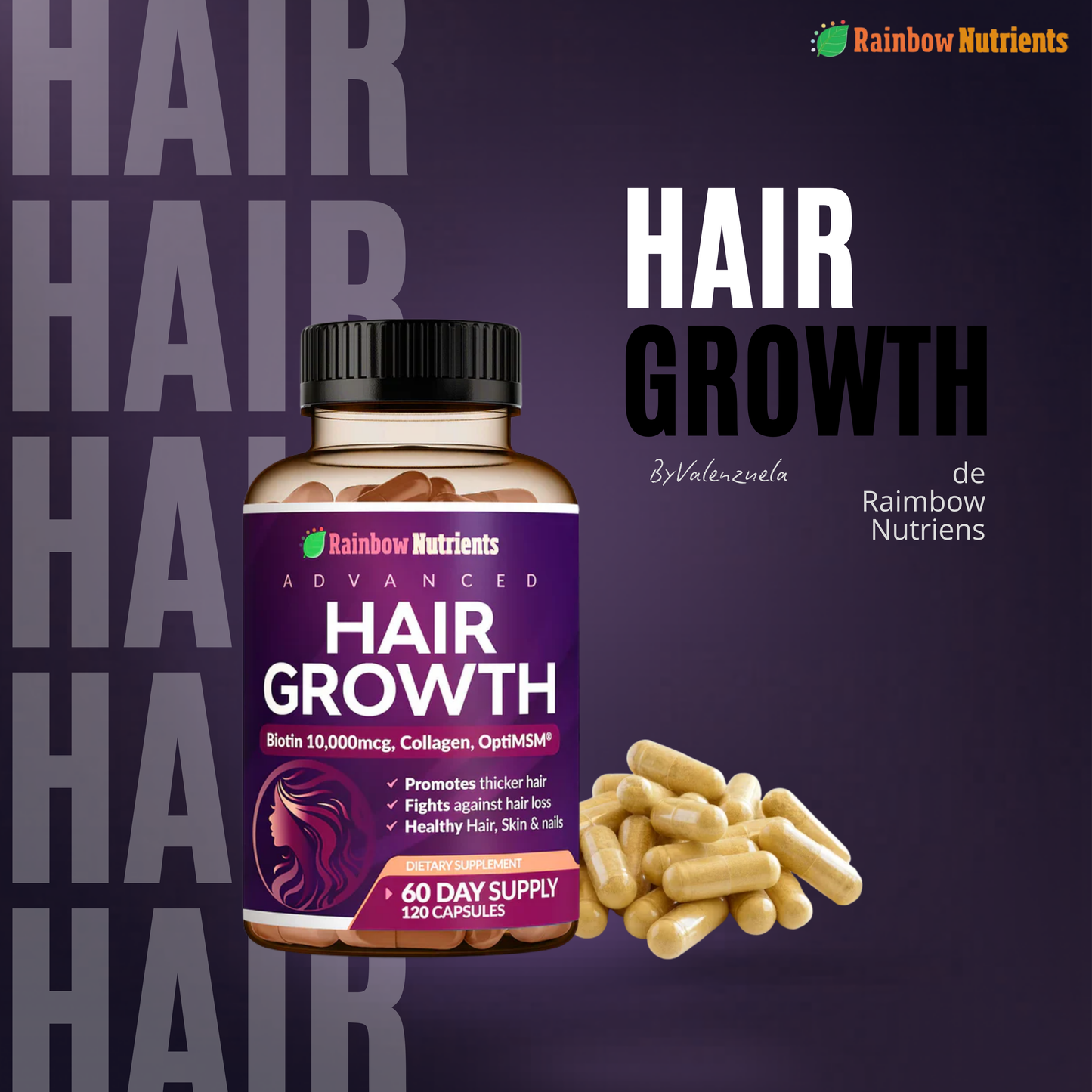 RAINBOW NUTRIENTS – ADVANCED HAIR GROWTH