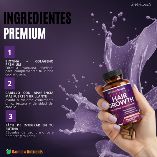 RAINBOW NUTRIENTS – ADVANCED HAIR GROWTH